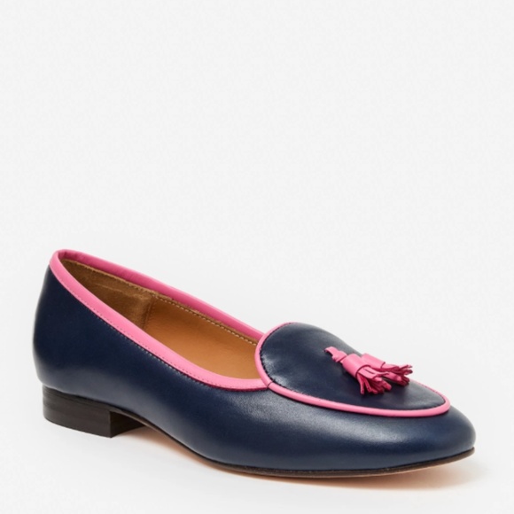 New JMcLaughlin Cecily Loafer in Navy/Pink, Size 9 - Picture 1 of 3